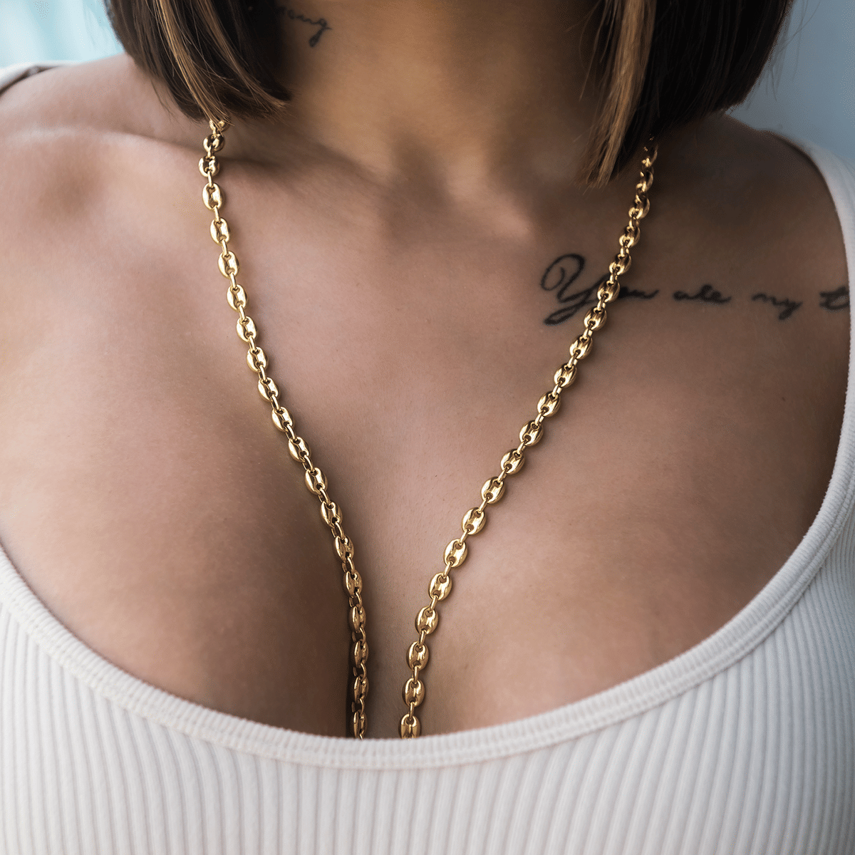 GLD Women Valentina Necklace in Yellow Gold - 7 mm