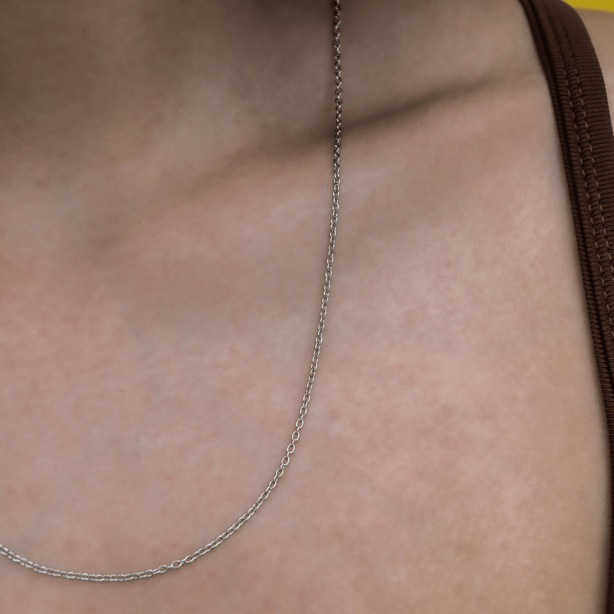 GLD PROMO - WOMEN Cable Chain Necklace in White Gold