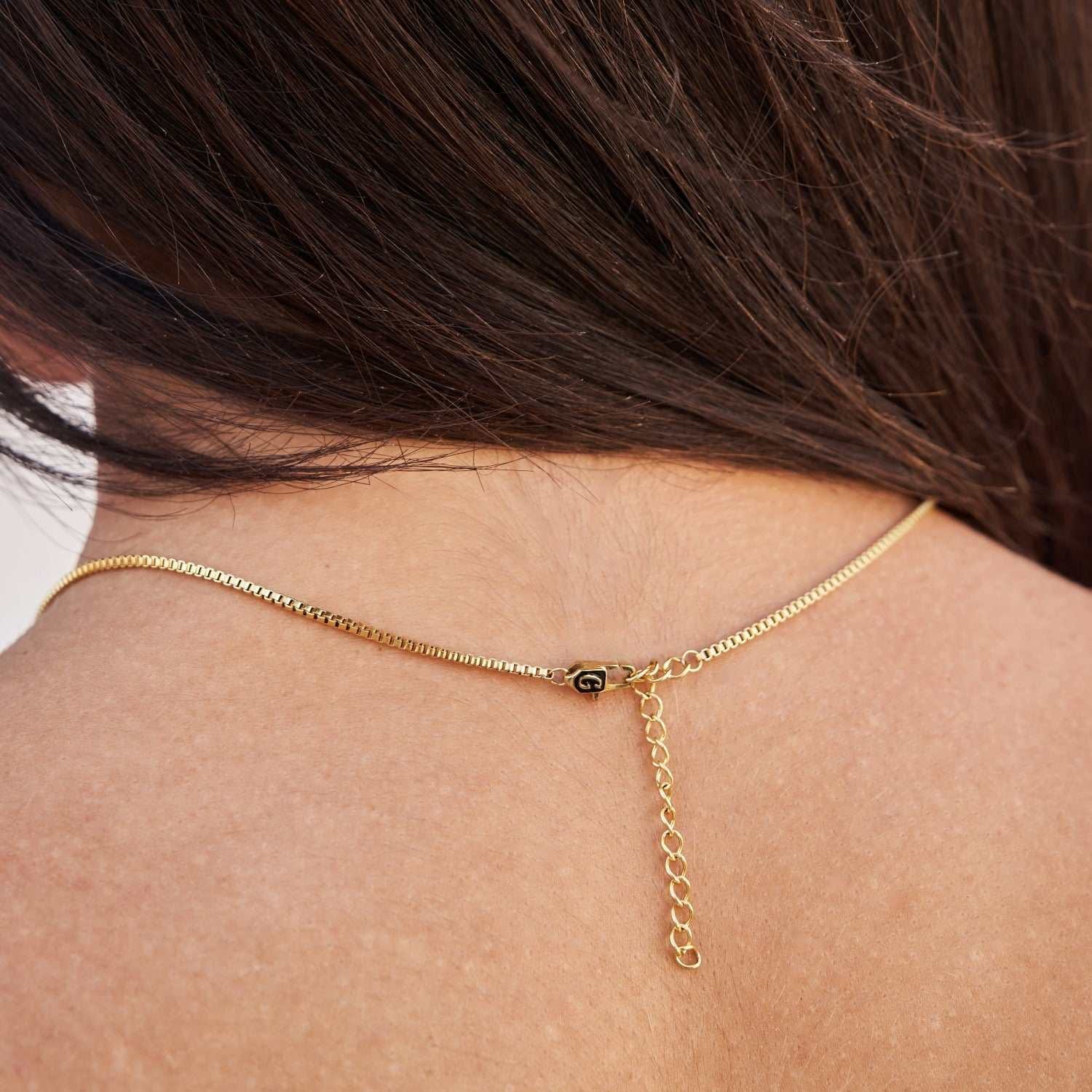 GLD PROMO - WOMEN Micro Box Chain Necklace in Yellow Gold