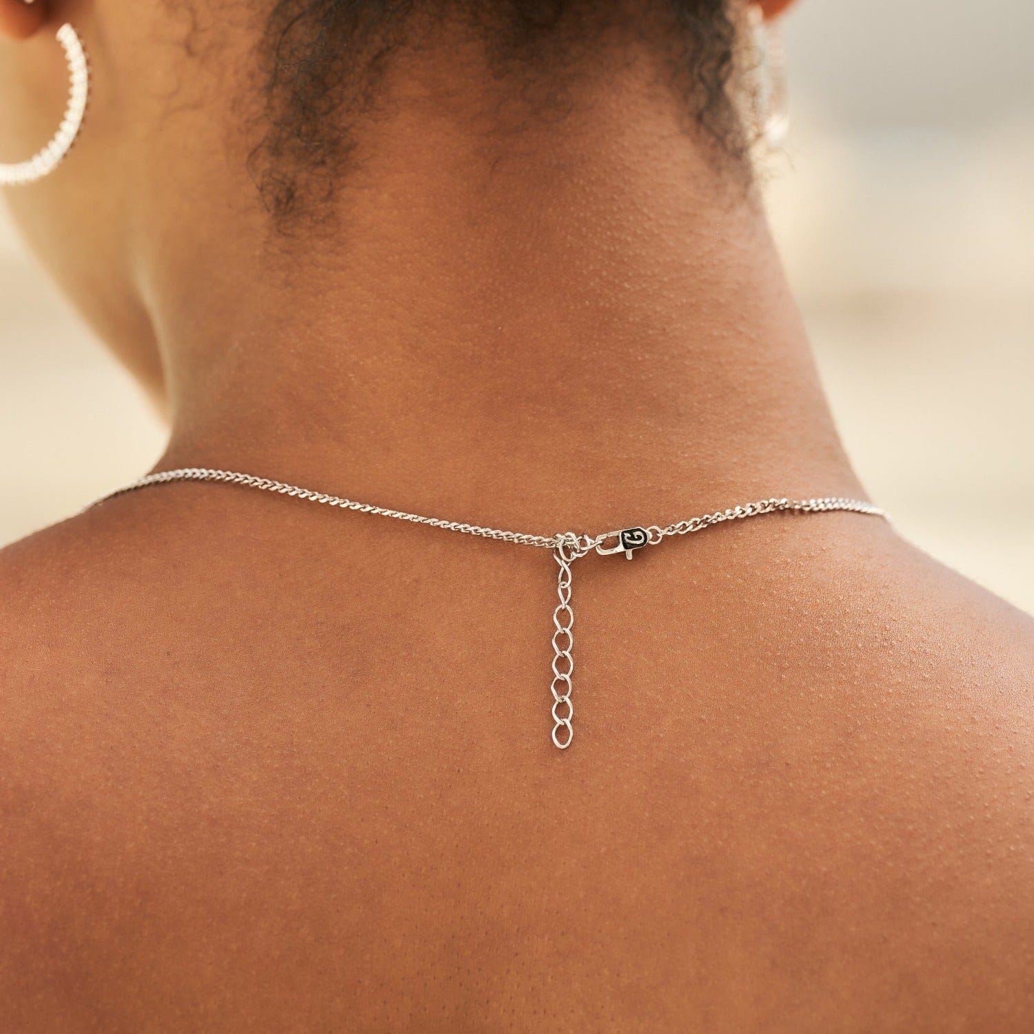GLD PROMO - WOMEN 2 mm Micro Cuban Necklace in White Gold