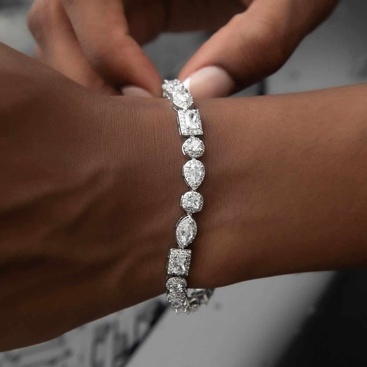 GLD PROMO - WOMEN Mixed Diamond Pave Bracelet