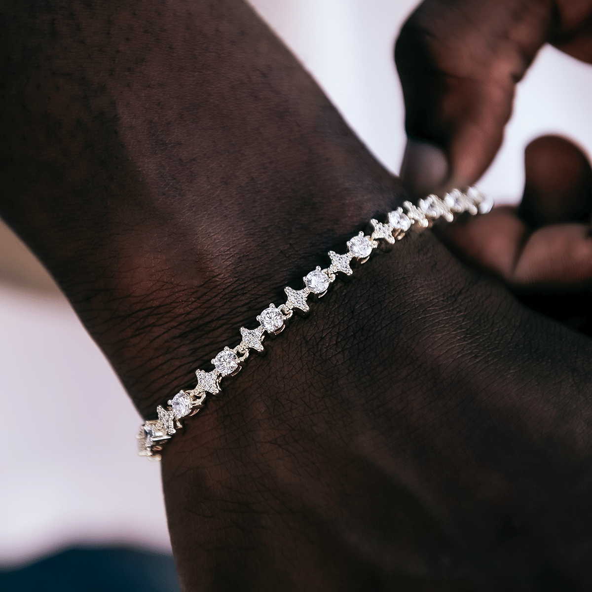 GLD PROMO Round Stone Star Tennis Bracelet