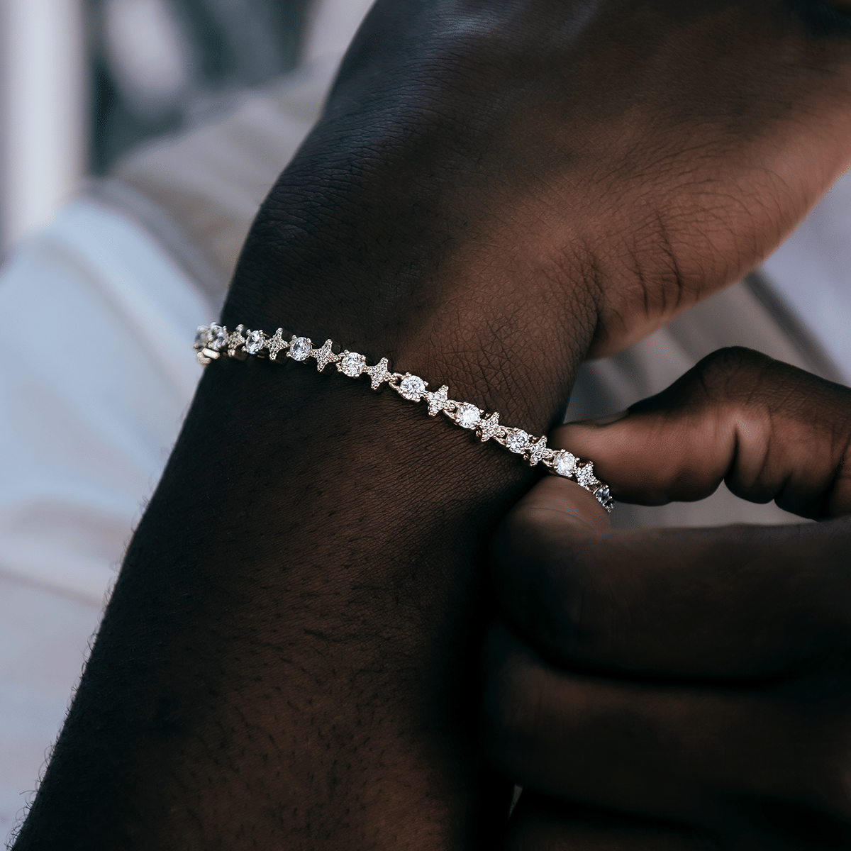 GLD PROMO Round Stone Star Tennis Bracelet
