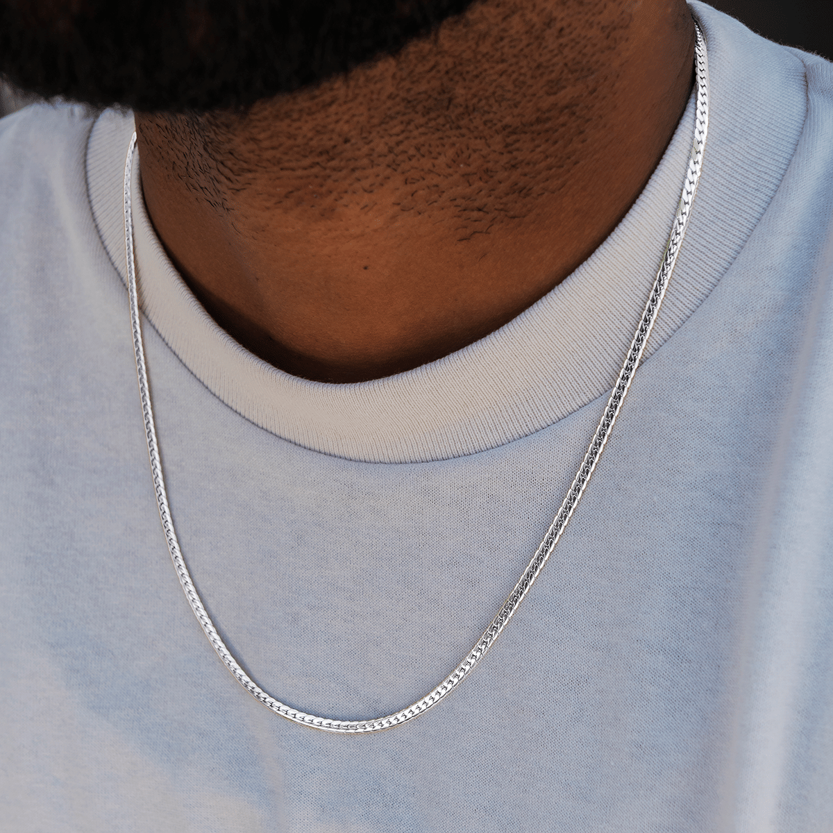 GLD PROMO South Beach Cuban™ Chain in White Gold - 3 mm