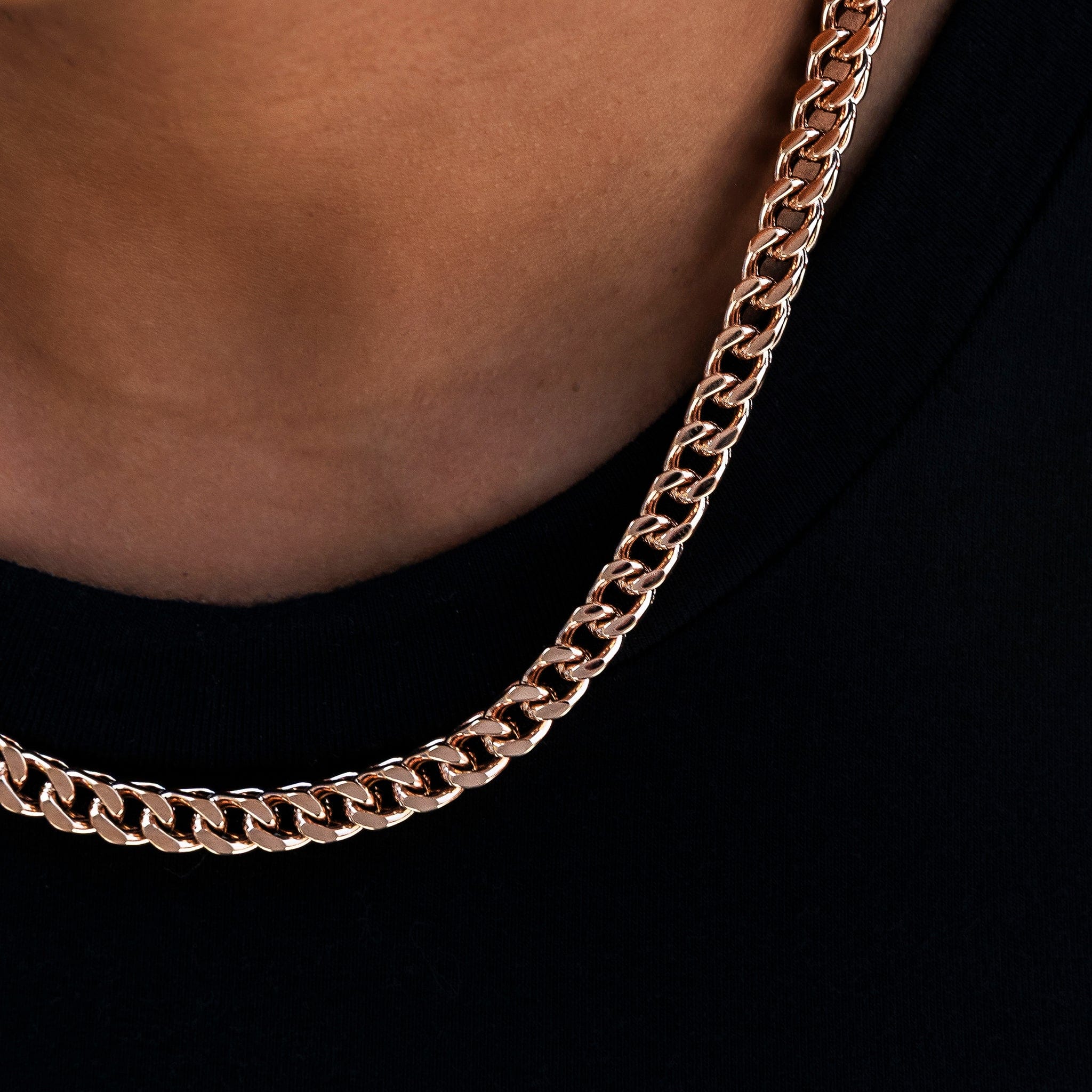 GLD Women Franco Chain in Rose Gold - 6 mm
