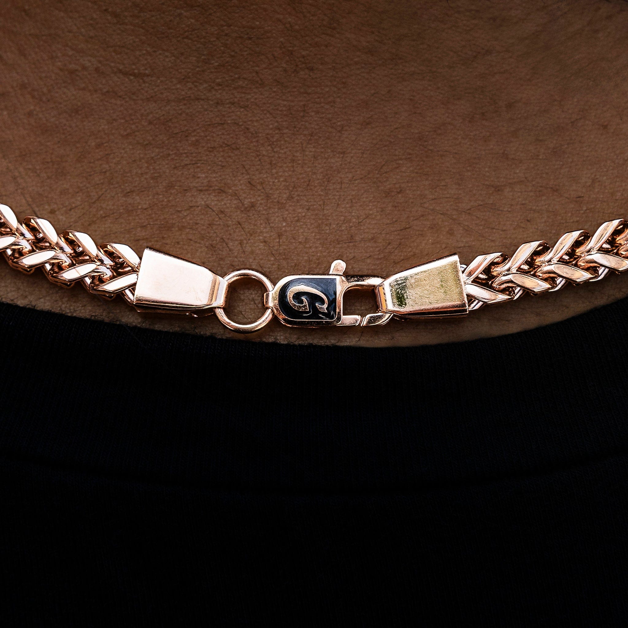 GLD Women Franco Chain in Rose Gold - 6 mm