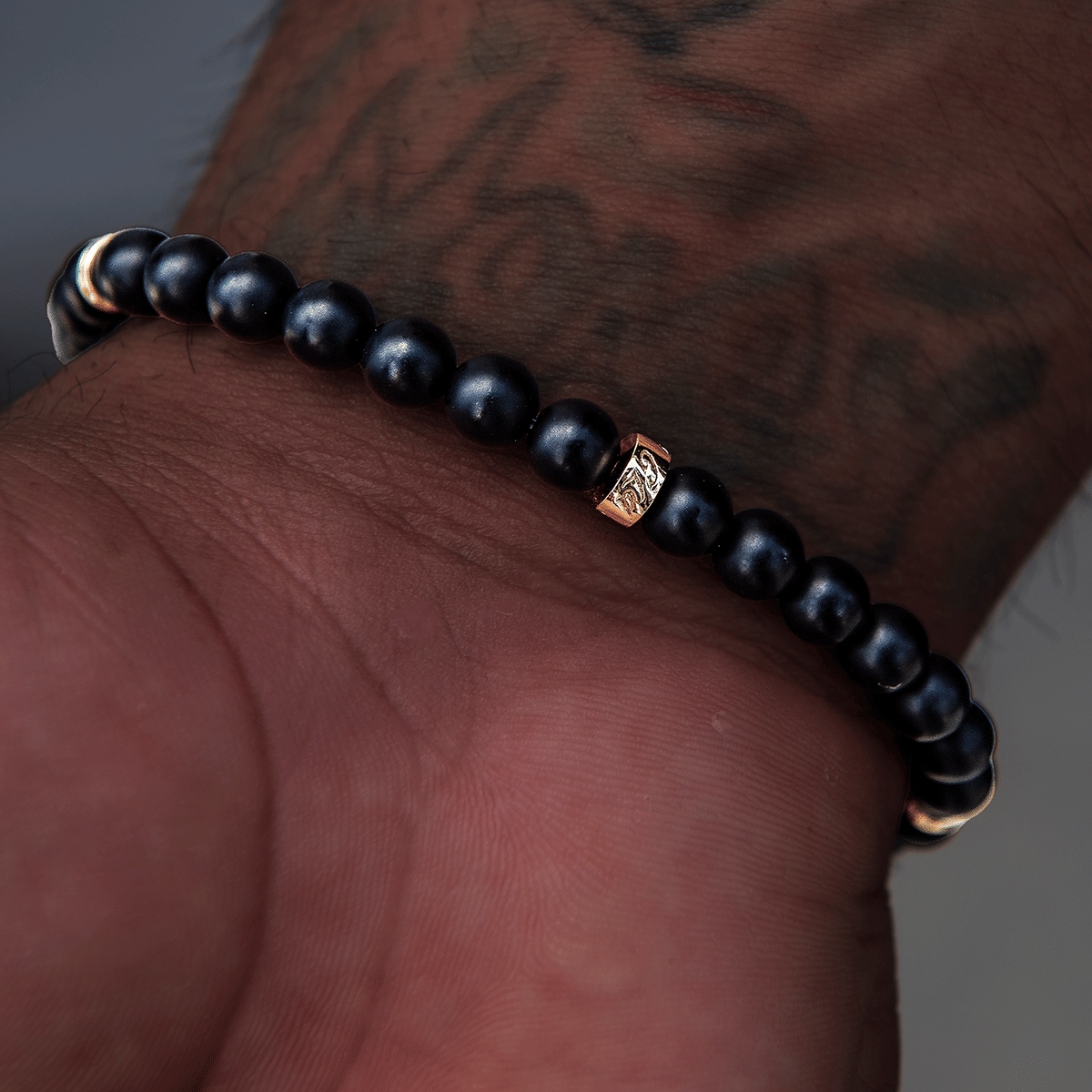 GLD PROMO Bear Beaded Bracelet in Yellow Gold