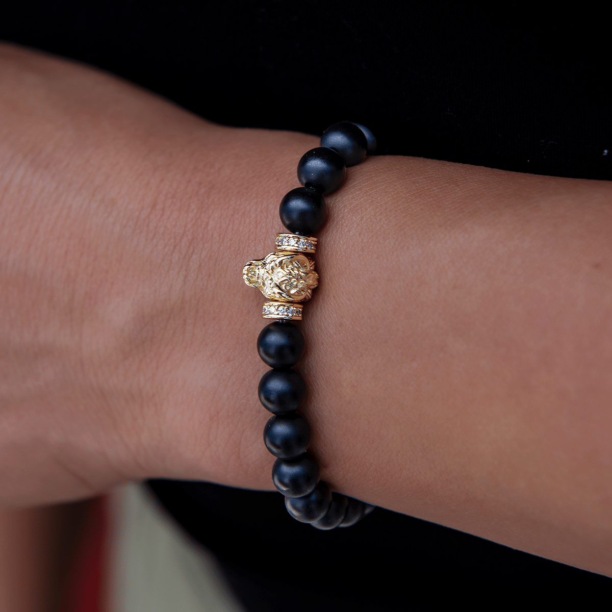 GLD PROMO - WOMEN Dragon Beaded Bracelet in Yellow Gold
