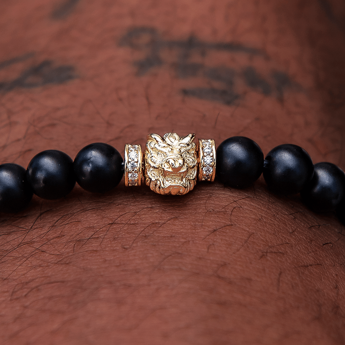 GLD PROMO Dragon Beaded Bracelet in Yellow Gold