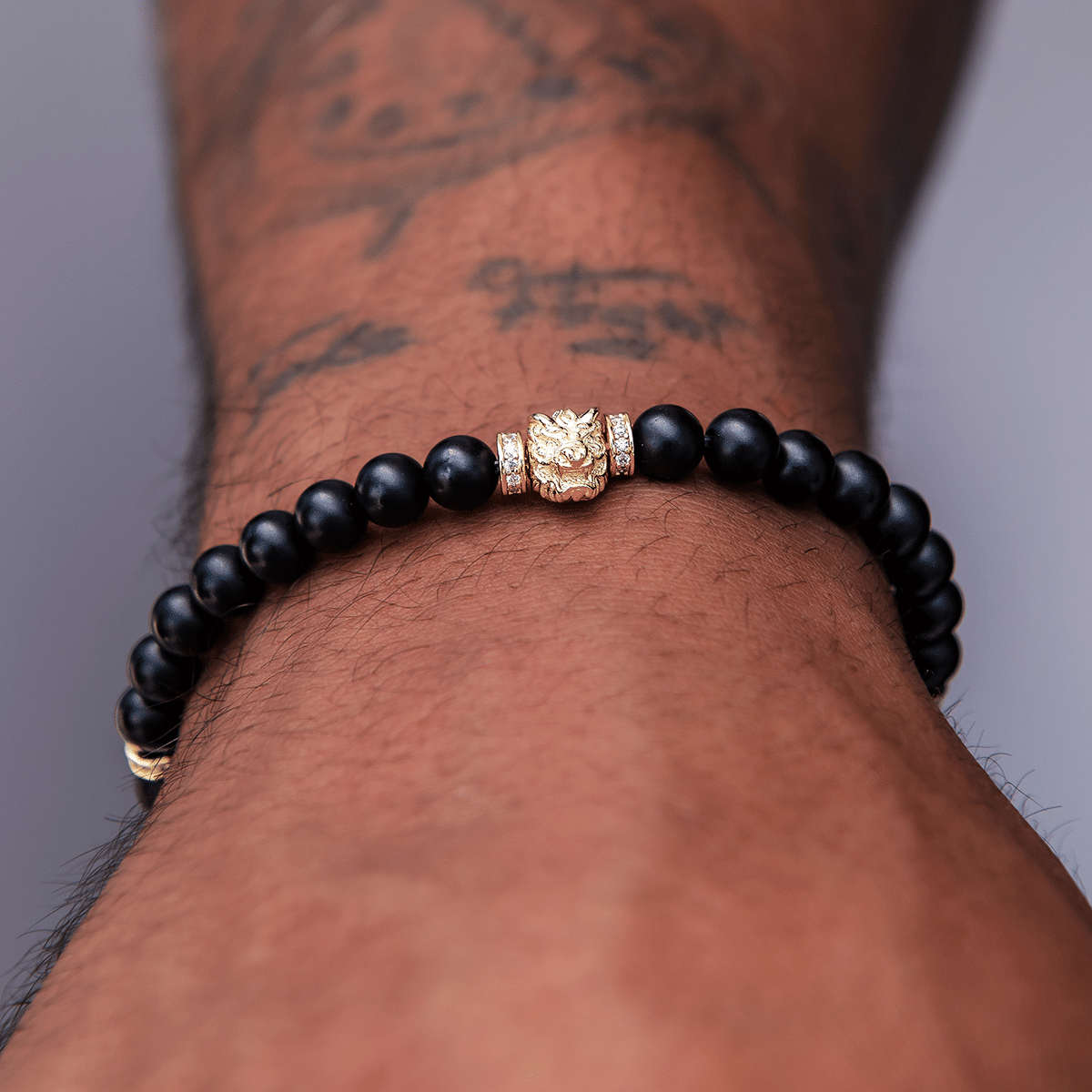 GLD PROMO Dragon Beaded Bracelet in Yellow Gold