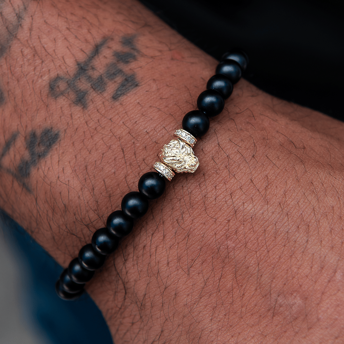 GLD PROMO Dragon Beaded Bracelet in Yellow Gold