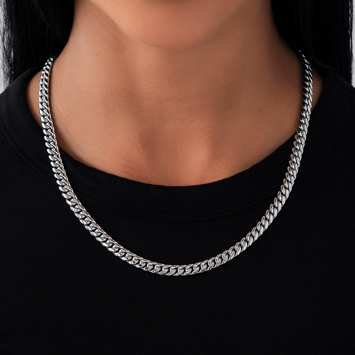 GLD Women GLD Signature Cuban in White Gold - 6 mm