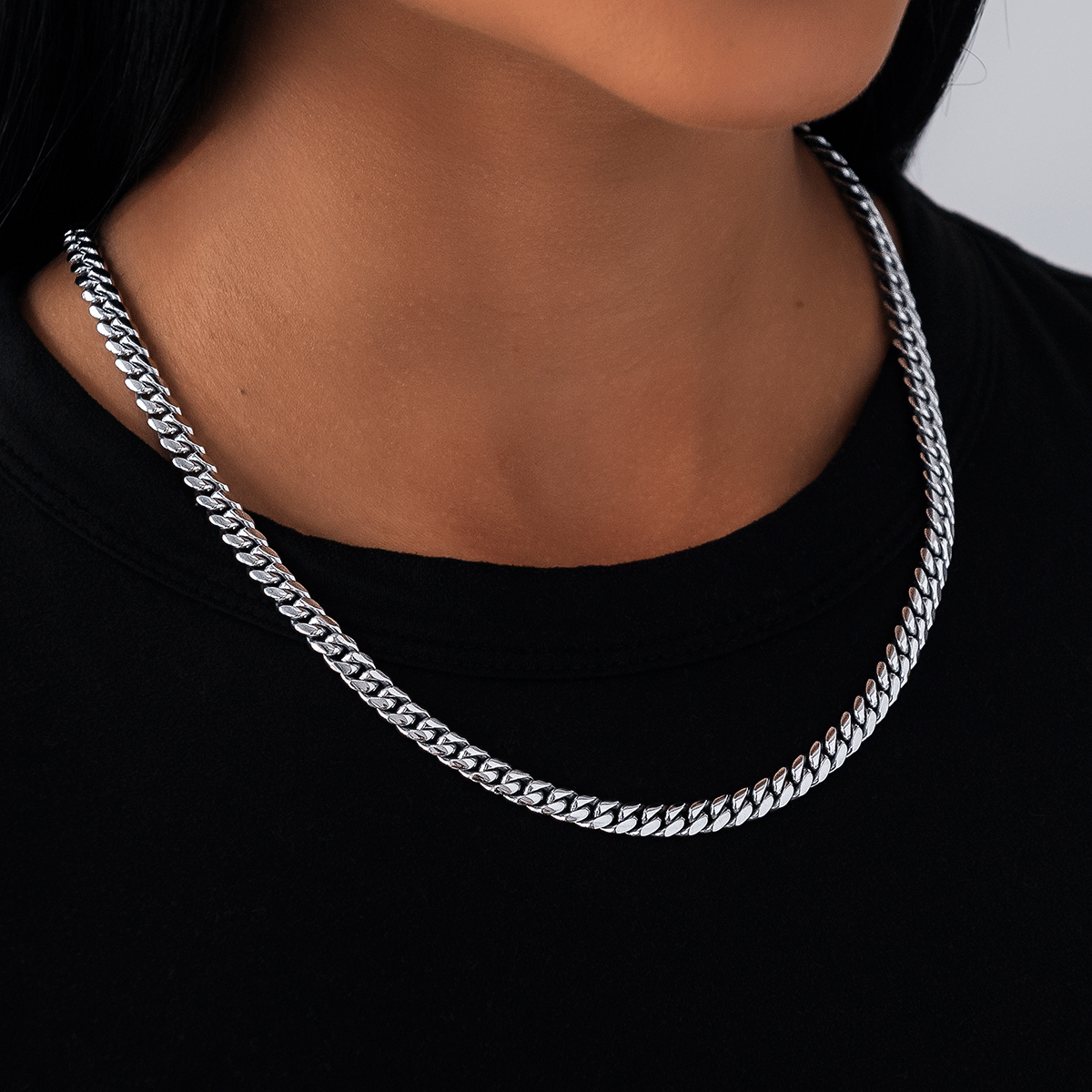 GLD Women GLD Signature Cuban in White Gold - 6 mm