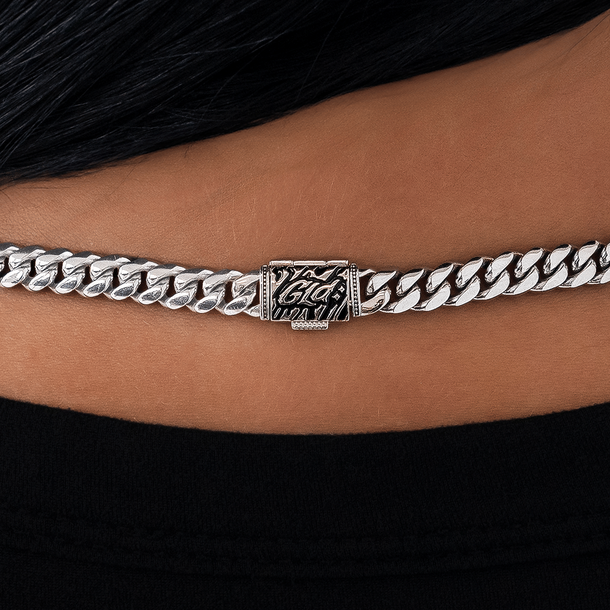 GLD Women GLD Signature Cuban in White Gold - 6 mm