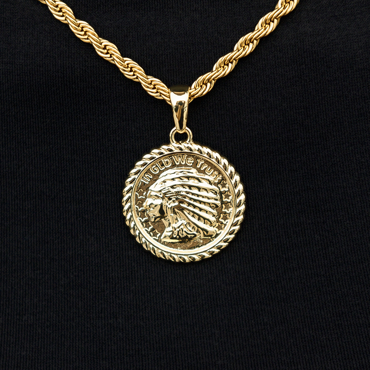 GLD PROMO - WOMEN GLD Chief Coin Pendant