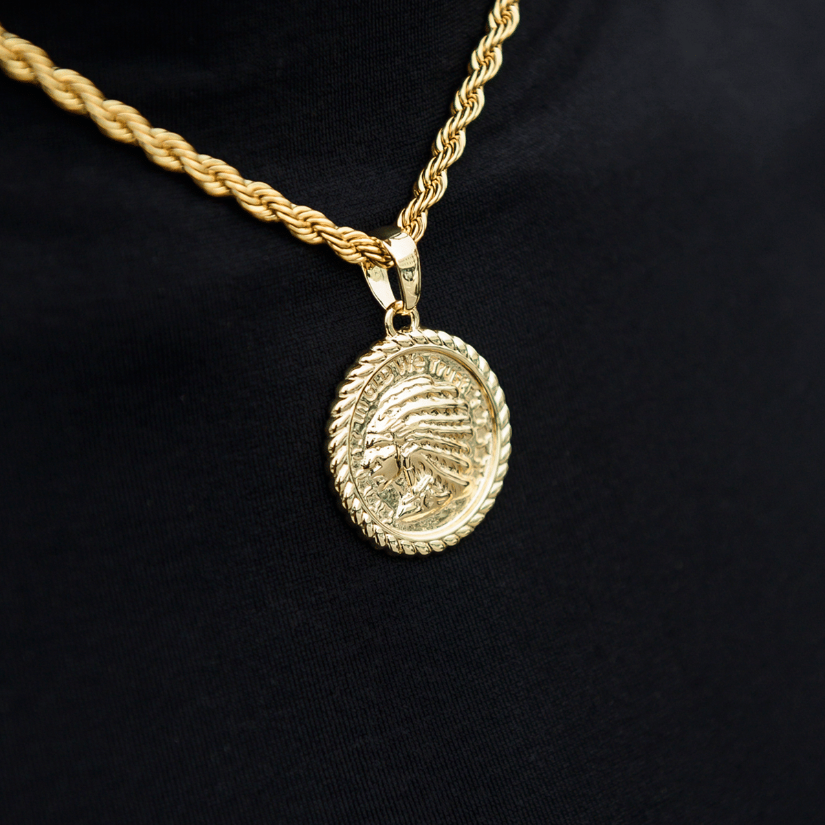 GLD PROMO - WOMEN GLD Chief Coin Pendant