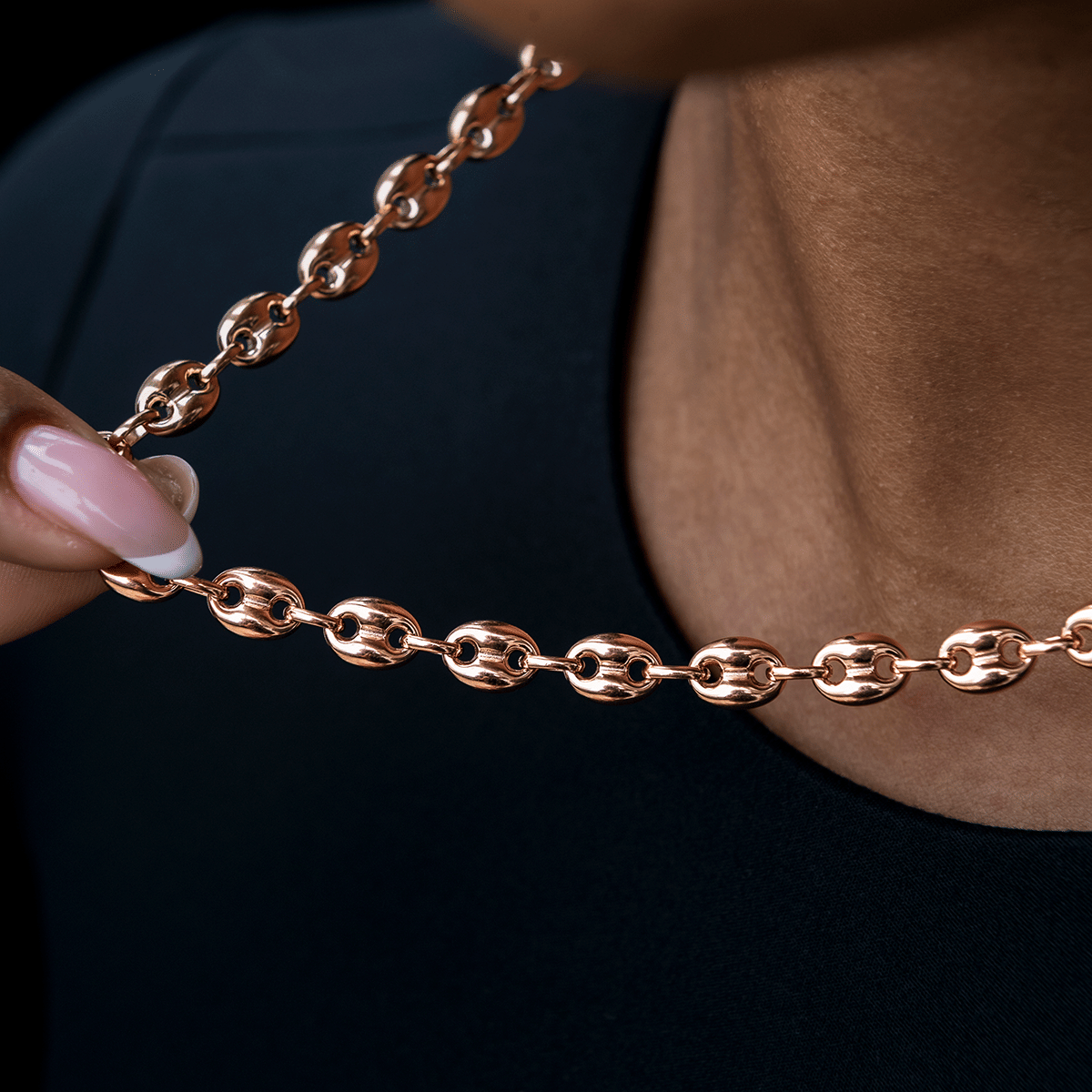 GLD Women Valentina Necklace in Rose Gold - 7 mm