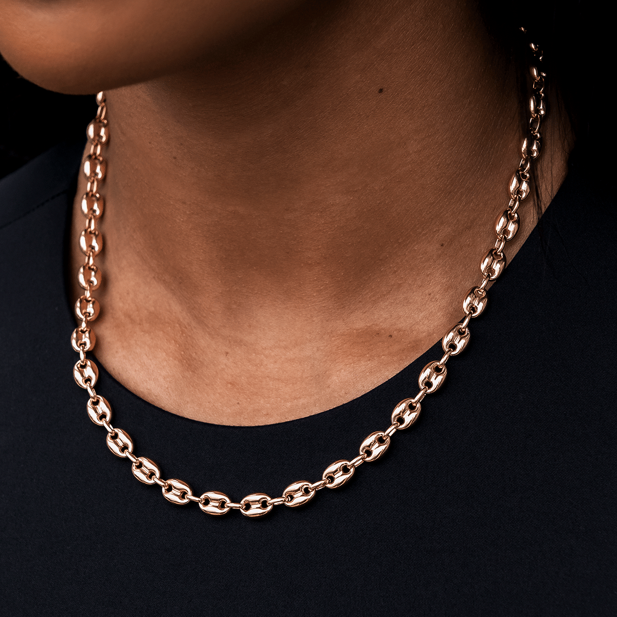 GLD Women Valentina Necklace in Rose Gold - 7 mm
