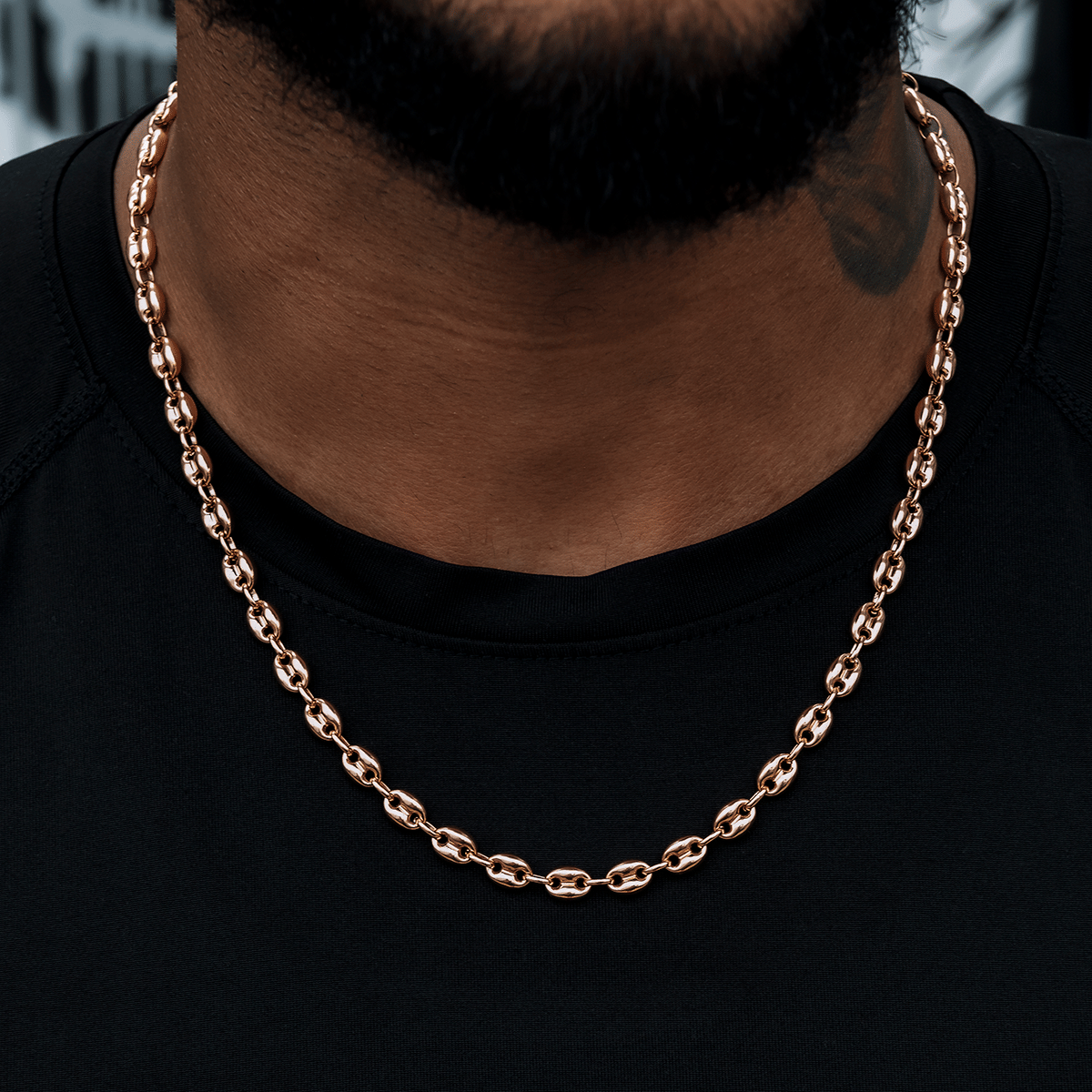 GLD Men Valentina Chain in Rose Gold - 7 mm