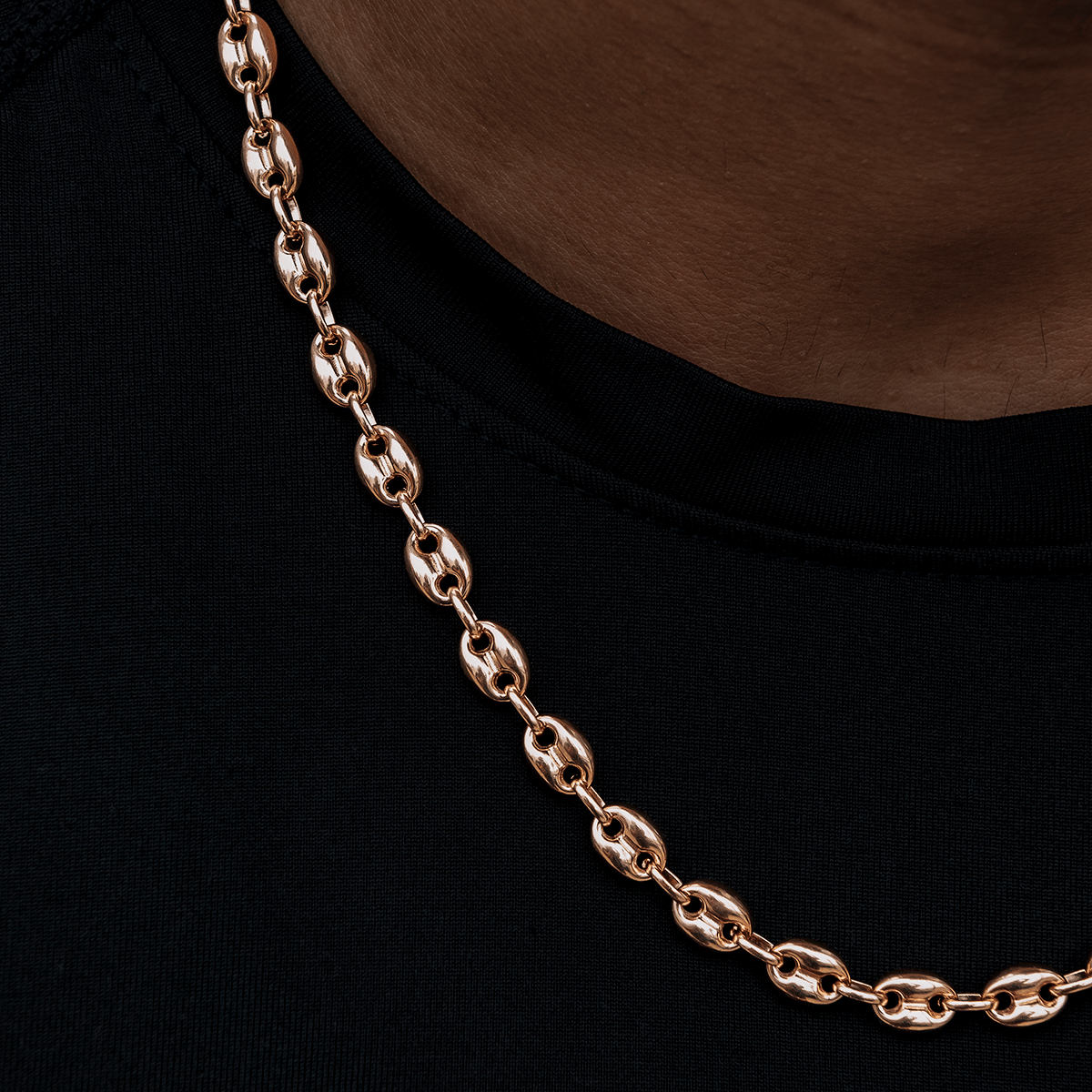GLD Men Valentina Chain in Rose Gold - 7 mm