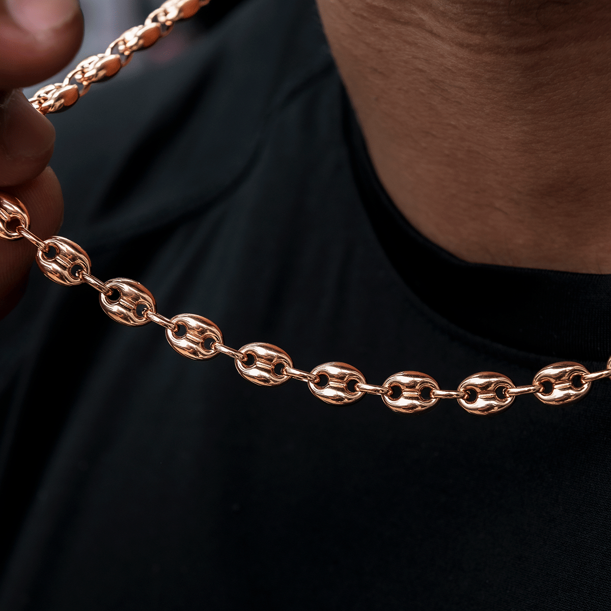 GLD Men Valentina Chain in Rose Gold - 7 mm
