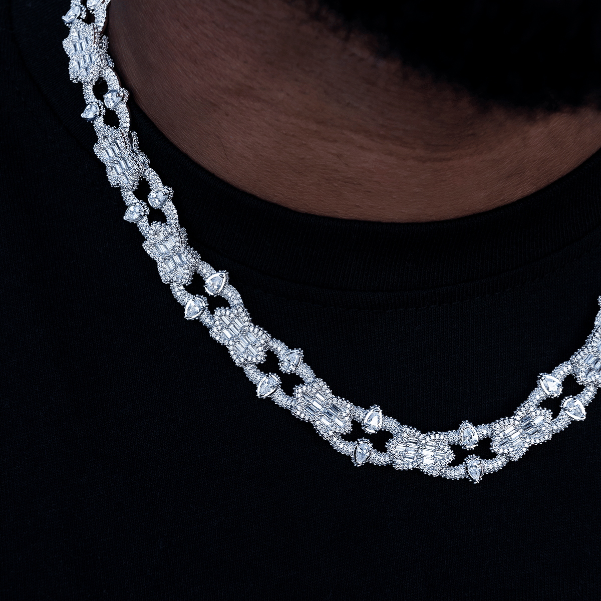 GLD Men Gothic Mariner Chain in White Gold
