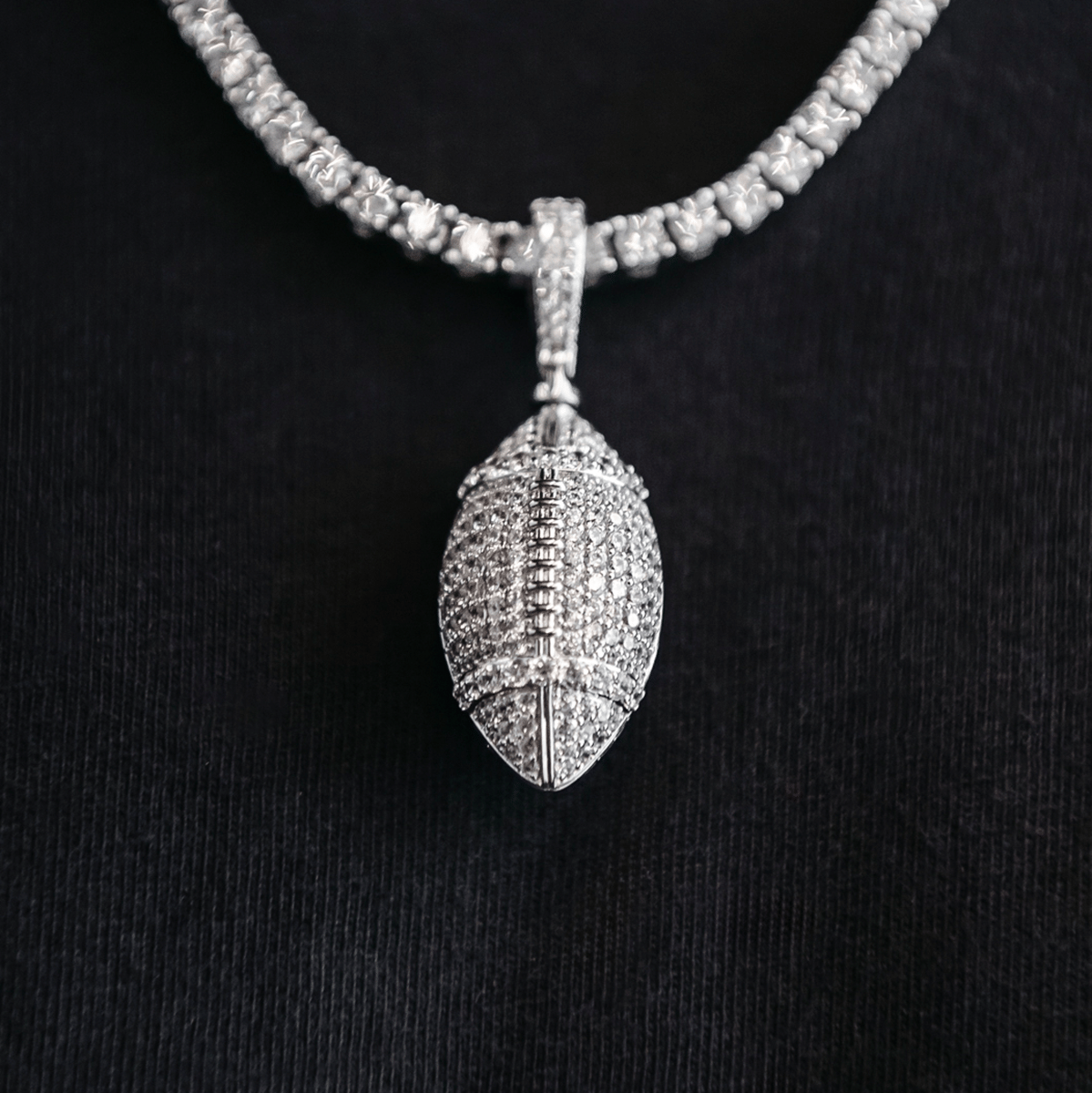 GLD Youth Iced Football Pendant