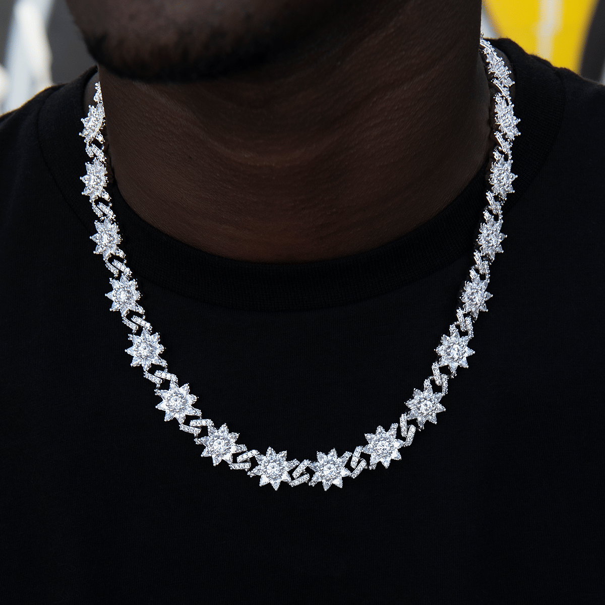 GLD Men Diamond Infinity Flower Chain