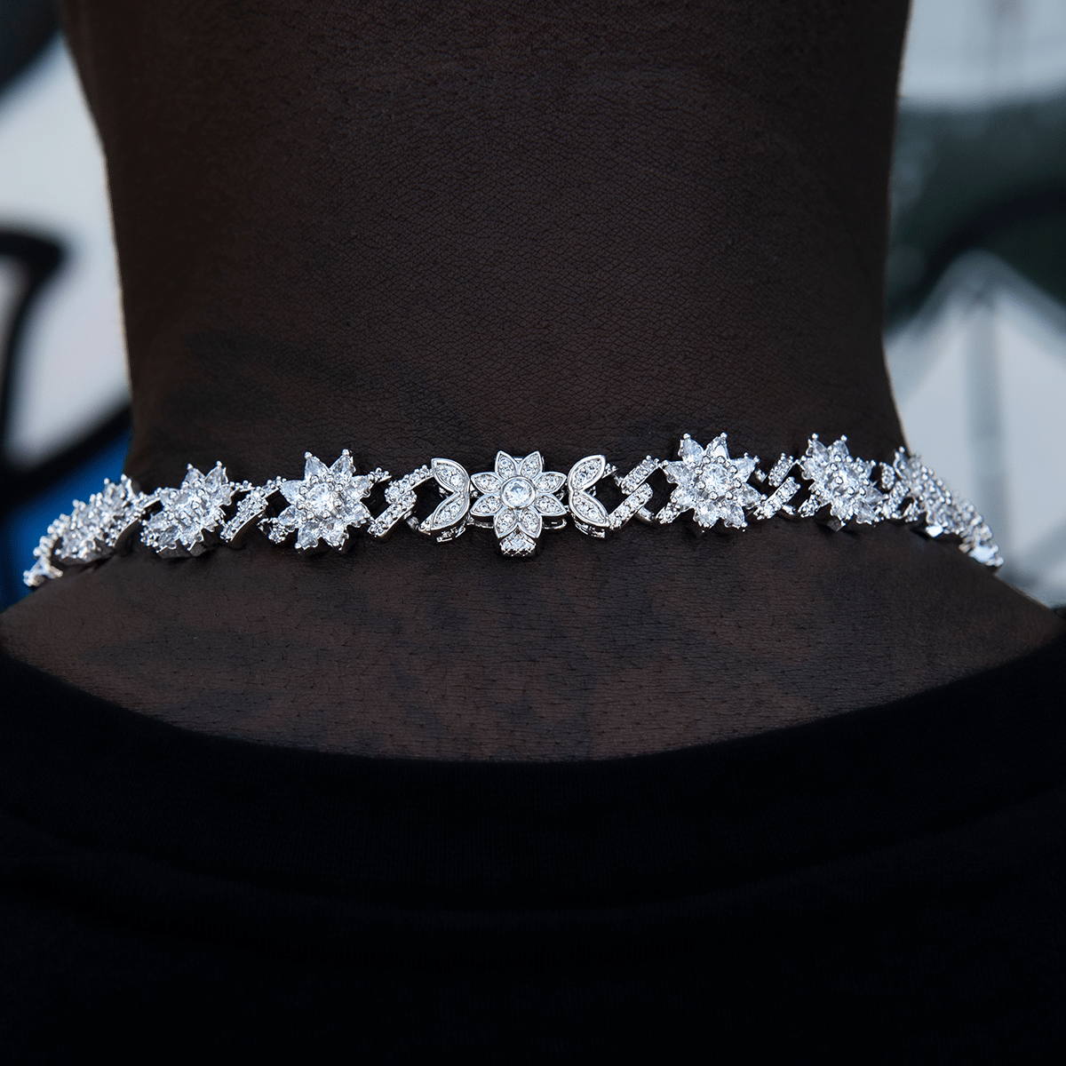 GLD Men Diamond Infinity Flower Chain