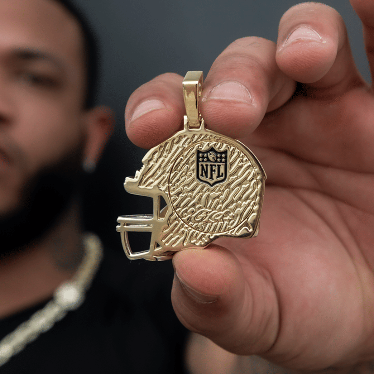 GLD Men 2025 Green Bay Packers Team Helmet Pendant - Gold