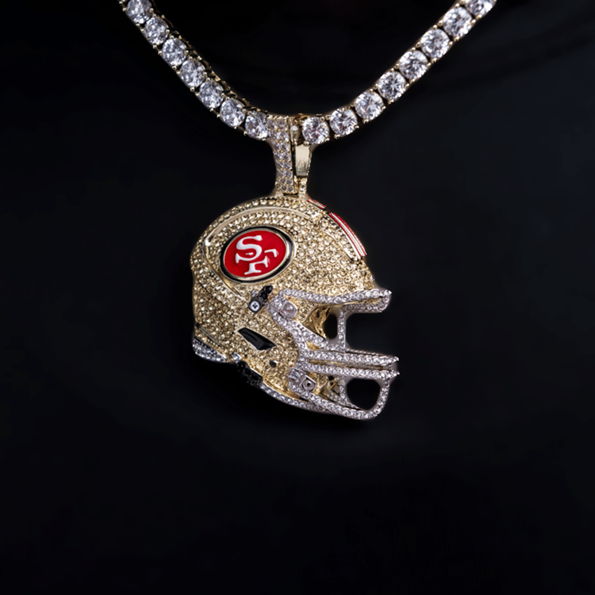 GLD Men 2025 San Francisco 49ers Team Helmet Pendant - Gold