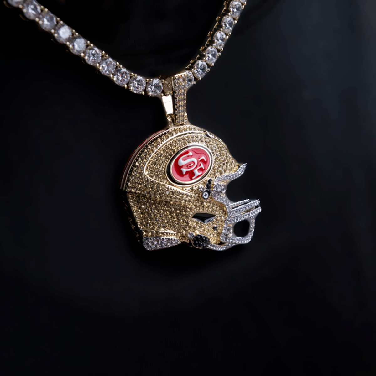 GLD Men 2025 San Francisco 49ers Team Helmet Pendant - Gold