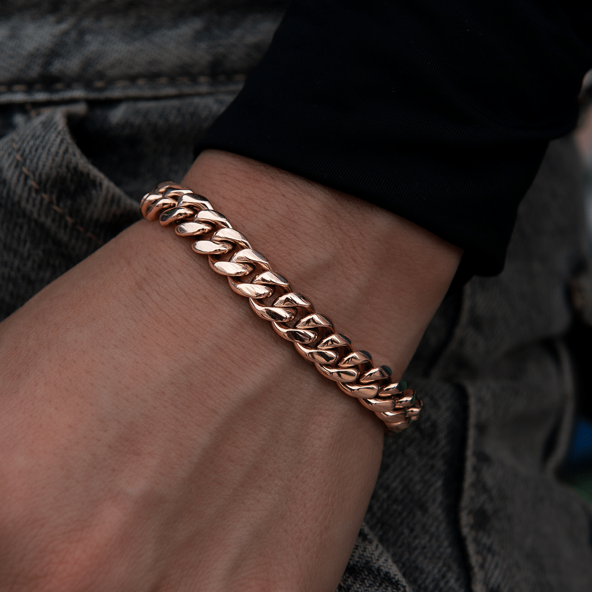 GLD Women Miami Cuban Link Bracelet in Rose Gold - 8 mm