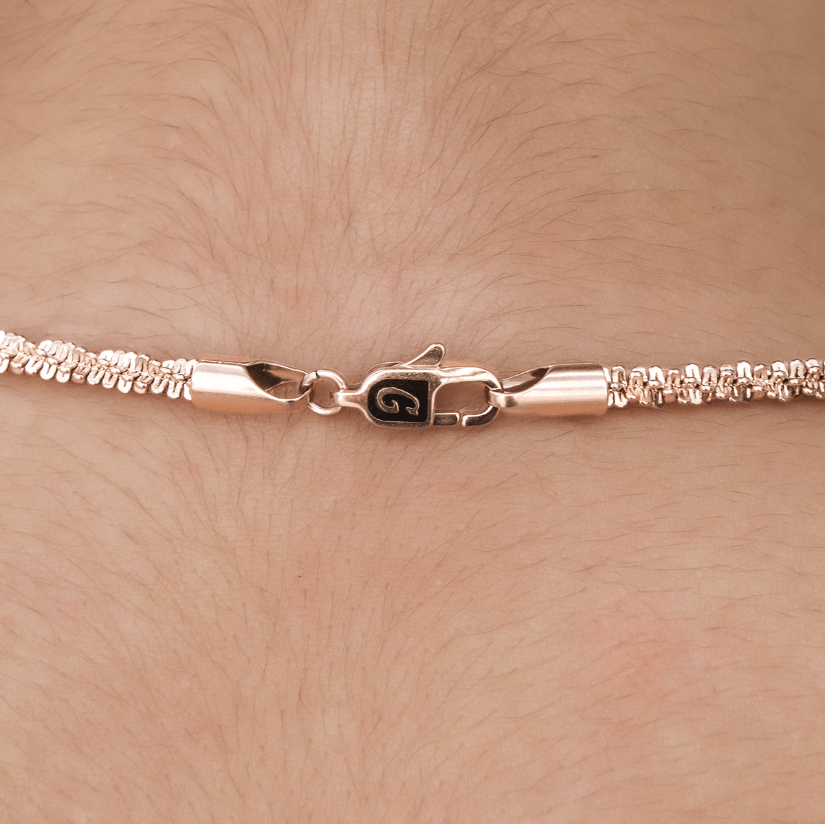 GLD Women Popcorn Necklace in Rose Gold - 4 mm
