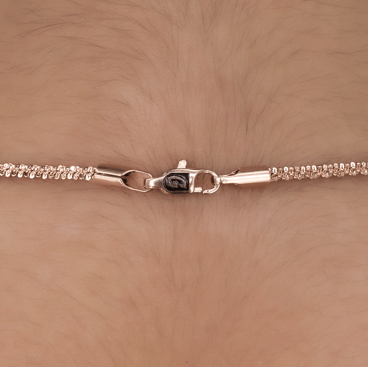 GLD Women Popcorn Necklace in Rose Gold - 2 mm