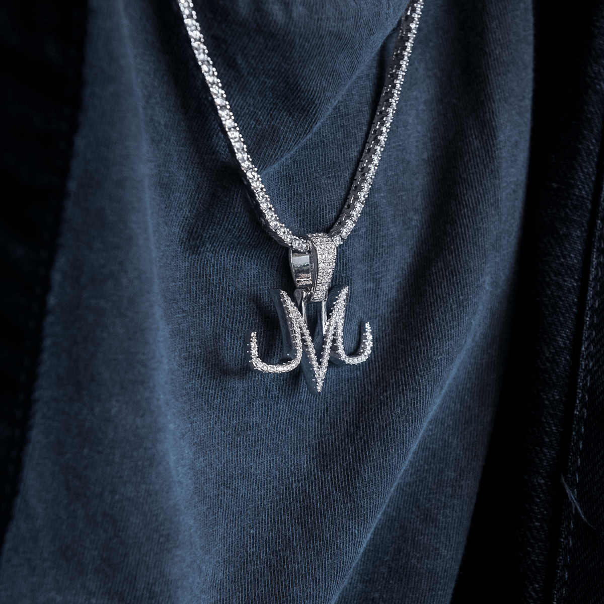 GLD Men Majin Pendant in White Gold