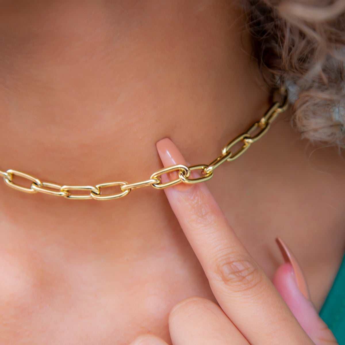 GLD PROMO - WOMEN Paperclip Necklace - 7 mm