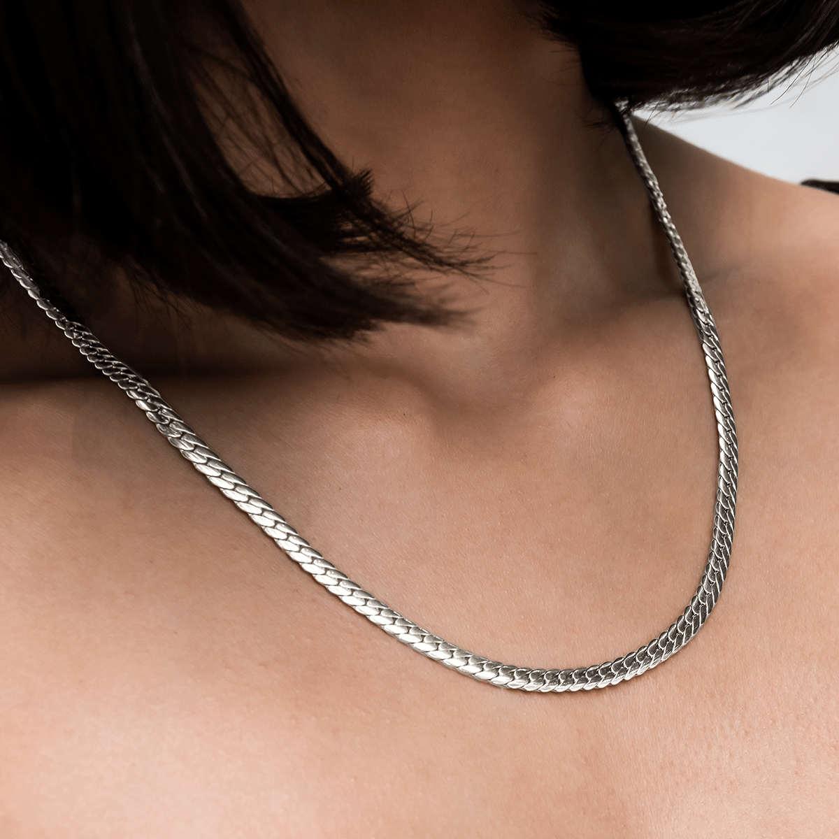 GLD Women South Beach Cuban™ Necklace in White Gold - 5 mm