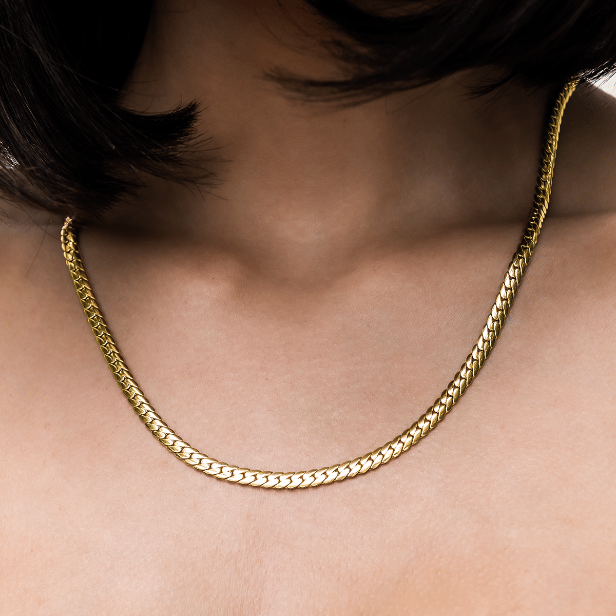 GLD Women South Beach Cuban™ Necklace in Yellow Gold - 5 mm