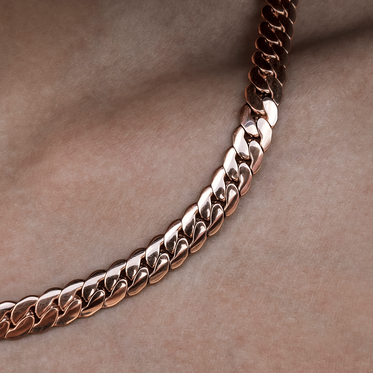 GLD Women South Beach Cuban™ Necklace in Rose Gold - 8 mm