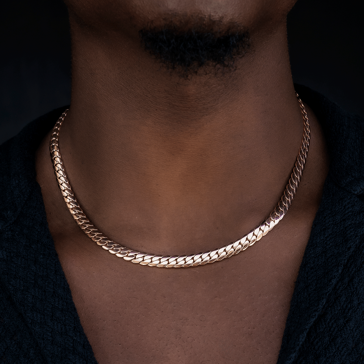 GLD Men South Beach Cuban™ Chain in Rose Gold - 8 mm