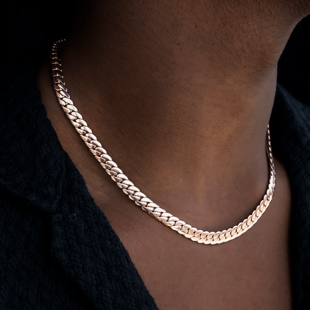 GLD Men South Beach Cuban™ Chain in Rose Gold - 8 mm