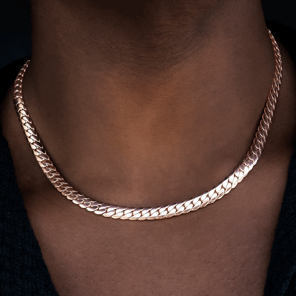 GLD Men South Beach Cuban™ Chain in Rose Gold - 8 mm