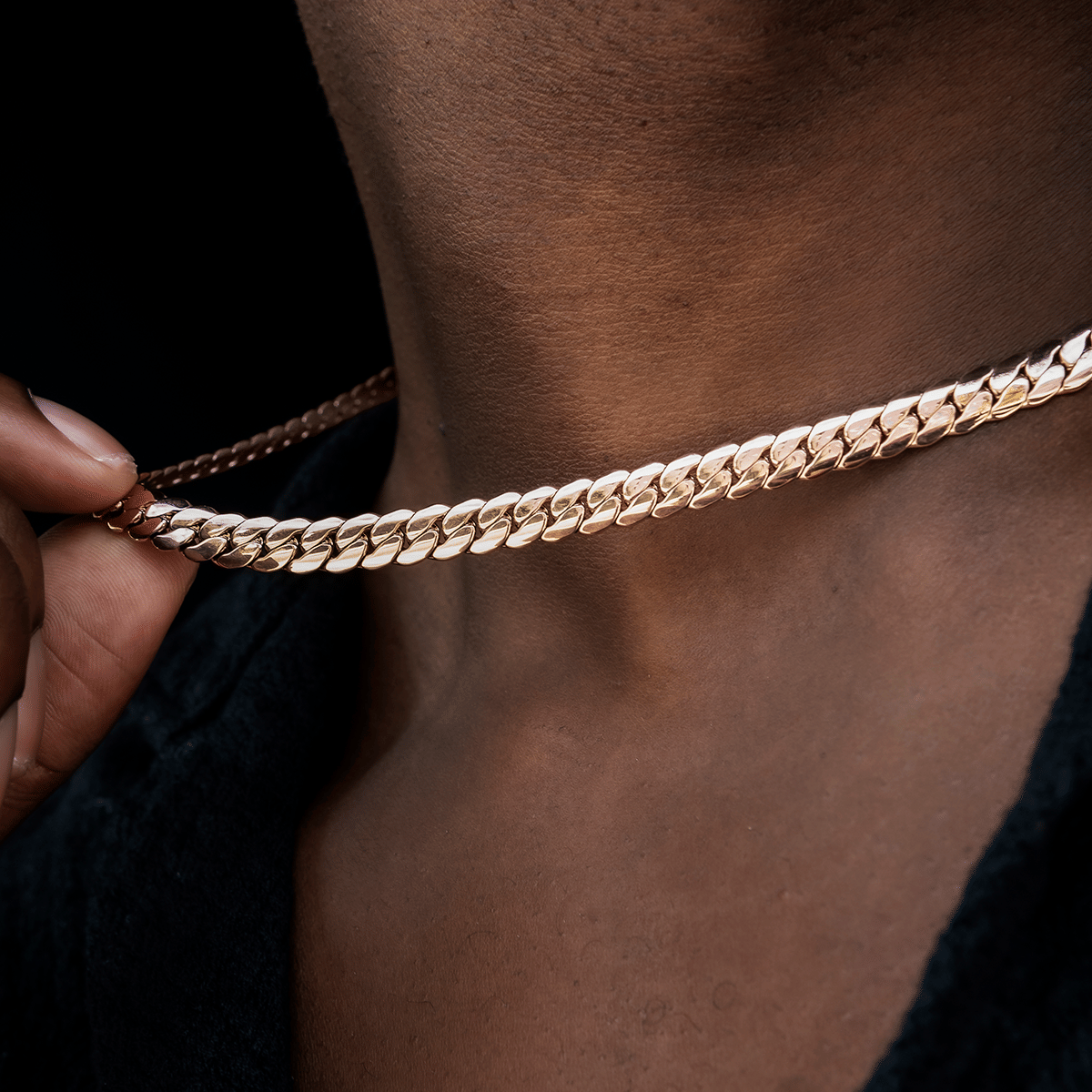 GLD Men South Beach Cuban™ Chain in Rose Gold - 8 mm