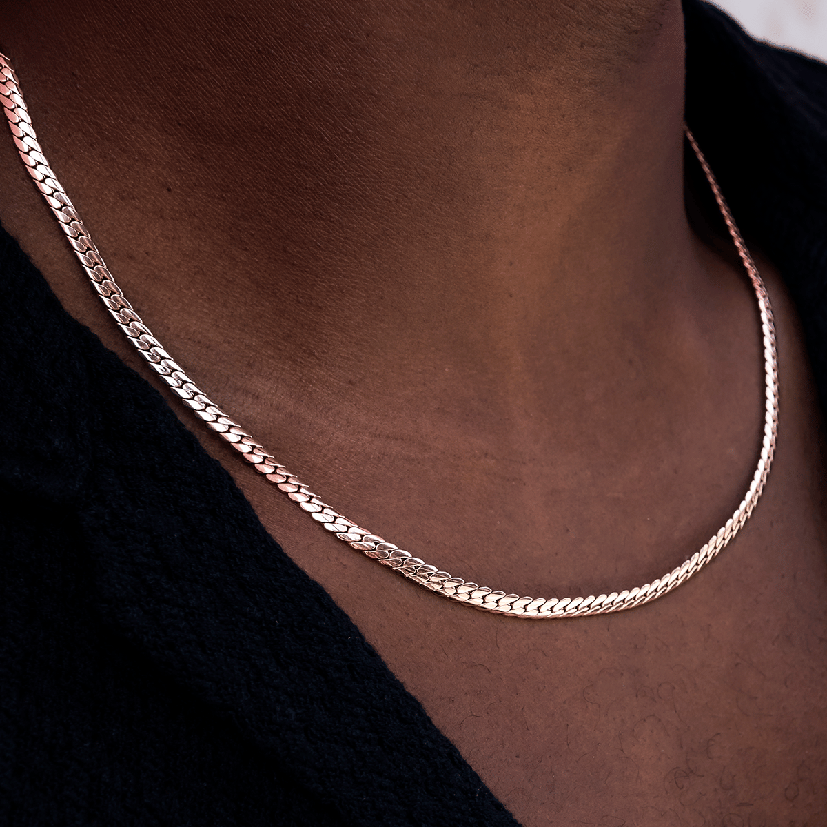 GLD Men South Beach Cuban™ Chain in Rose Gold - 5 mm