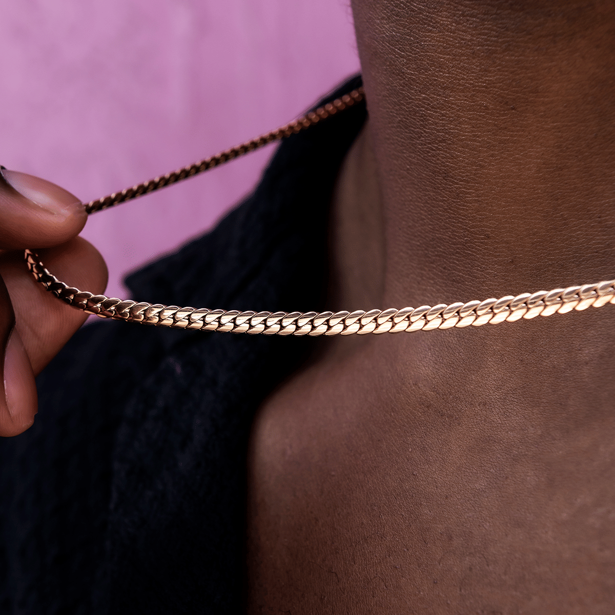GLD Men South Beach Cuban™ Chain in Rose Gold - 5 mm