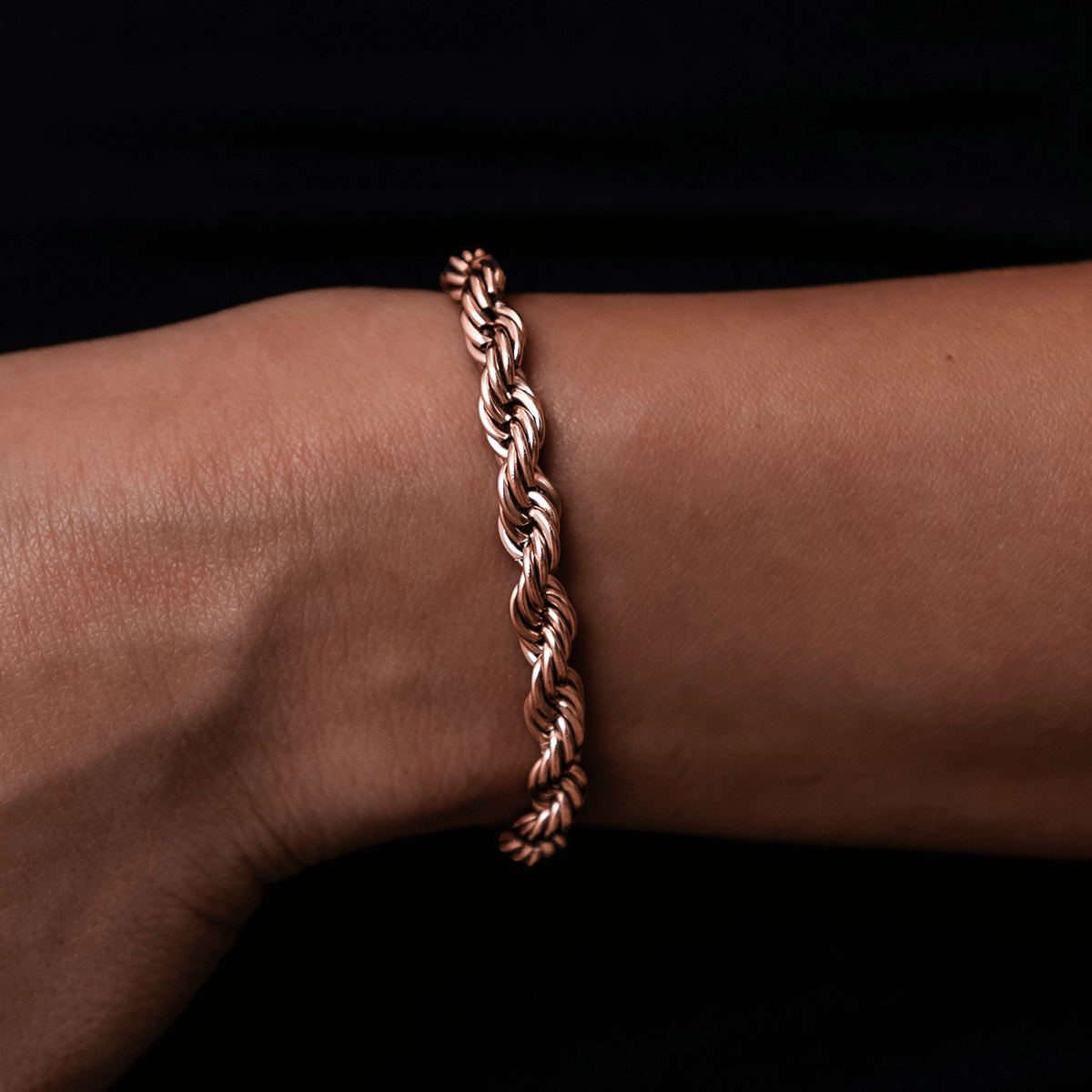 GLD Women Rope Bracelet in Rose Gold - 6 mm