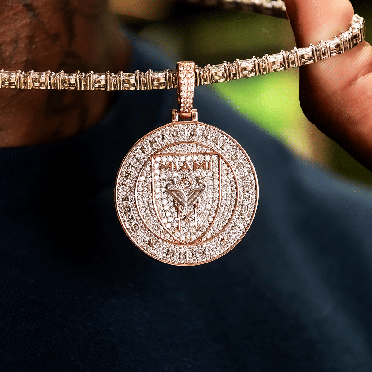 GLD Men Inter Miami CF Official MLS Logo Pendant