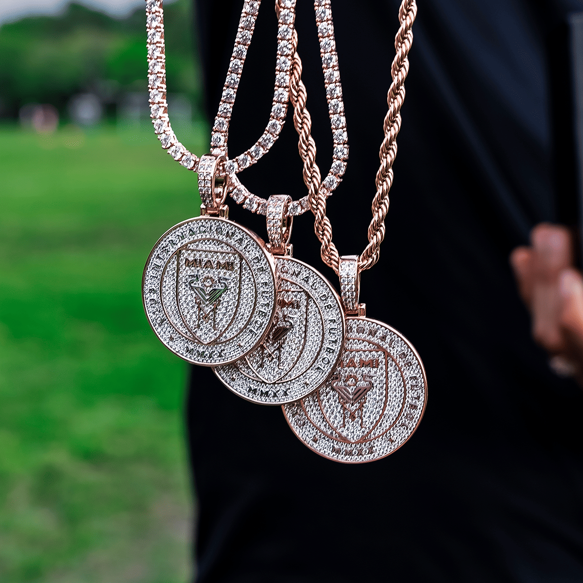 GLD Men Inter Miami CF Official MLS Logo Pendant