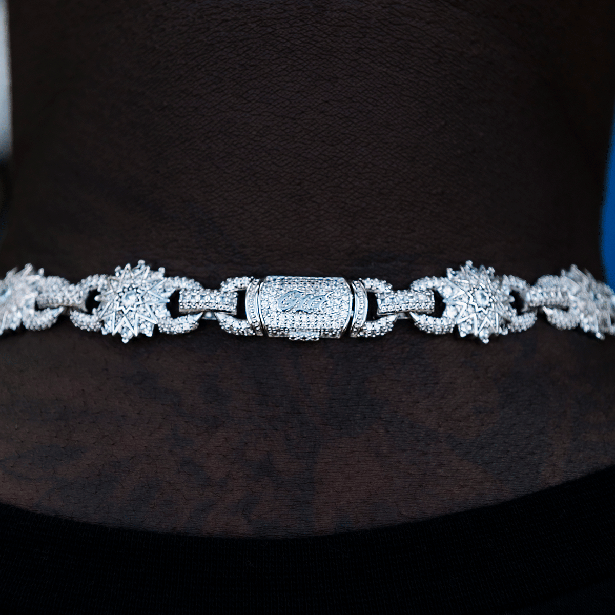 GLD Men Star Mariner Chain in White Gold - 16 mm